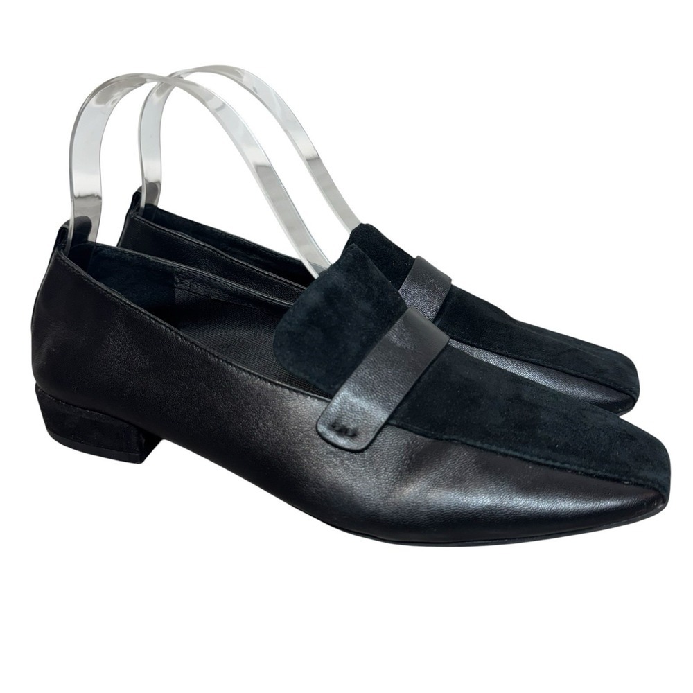 Jeffrey Campbell Moritz Loafers 8.5 Black Suede Leather Old Money Work Preppy